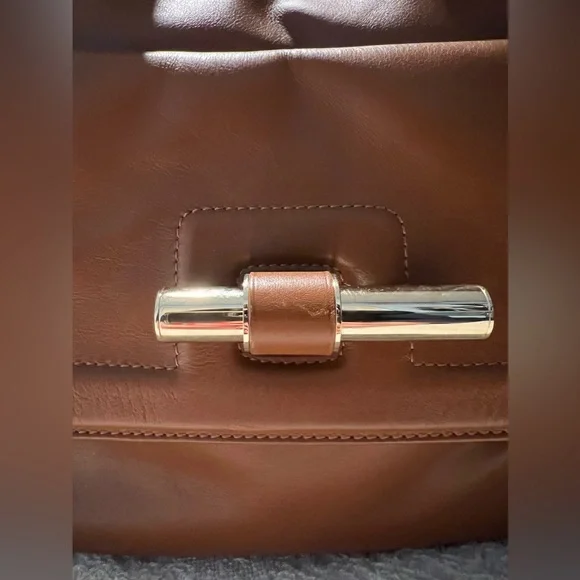 JIMMY CHOO Justine Handbag/Tote Brown/Tan Leather Shoulder Bag - Picture 8 of 16